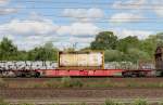 vierachsiger Containertragwagen vom Typ Sgns 681 (HH-Harburg 20.07.12)