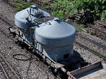 Ein Staubgutwagen (?) Anfang Juni 2019 im Bayerischen Eisenbahnmuseum Nördlingen.