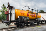 Prunkstück des Lokschuppens Selb ist dieser wunderschön restaurierte Shell Kesselwagen 518 322 aus den 20er Jahren des letzten Jahrhunderts.