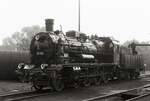 38 205 während einer Sonderfahrt beim Restaurieren im Bahnbetriebswerk Nossen, fotografiert im Juli 1979