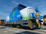 Rangierlokomotive DE60 C Hybrid auf der InnoTrans 2016 in Berlin im September 2016.