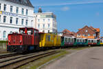 Abfahrt vom Inselbahnhof Borkum zur Reede.