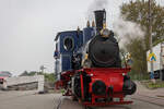 Umsetzen der Dampflok im Borkumer Hafen Borkumer Kleinbahn.