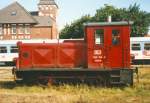 Die 399 104-9 (Heinrich) stand im Sommer 1999 im Bahnhof Wangerooge.