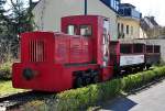 Kleinbahn als Ausstellungsstck und Werbetrger in Bonn-Hangelar - 26.03.2012