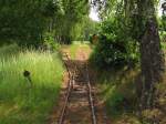 Die Gleisanlagen der Feldbahnschauanlage in Glossen; 09.06.2011