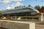 Transrapid 07  MAX BÖGL  im Eisenbahnmuseum Bochum Dahlhausen, September 2024.