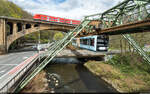 DB BR 440 & WSW GTW 29 / Wuppertal Zoo/Stadion, 31. März 2024<br>
Montage aus zwei Bildern