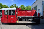 Die Rangierlokomotive 323 872-2 war Anfang Juni 2019 im Bahnpark Augsburg ausgestellt.