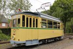 Der Elberfelder Triebwagen 105 im Straßenbahnmuseum Kohlfurth, am 16.05.2016.