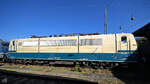 Die Elektrolokomotive 184 003-5 war Anfang September 2021 im Außenbereich des Eisenbahnmuseums in Koblenz abgestellt.