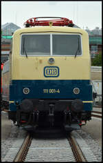 DB Museum 111 001 beim Tag der offenen Tür am 31.08.2024 im DB Werk Dessau.