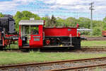 Die Akkukleinlok 381 005 als Museumslok Kö 4862 am 28.04.2018 im DB-Museum Koblenz-Lützel.