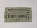 Original Eintrittskarte(von 1930)fr das Berliner Verkehrs-und Baumuseum(1906-1945)im  Hamburger Bahnhof  Viele der frher dort ausgestellten Exponate befinden sich heute im DTM Berlin u.a.auch die