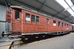 ISG 1883 war ein im internationalen Verkehr (Orientexpress) eingesetzter Speisewagen der Bauart WR4ü und wurde im 1908 gebaut. (Eisenbahnmuseum Bochum, Juni 2019)