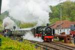 38 2267 (P8) mit Silberlinge im Eisenbahnmuseum Bochum Dahlhausen, April 2024.