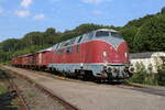 Beim wiederholten Besuch im Eisenbahnmuseum Bochum Dahlhausen am 13.08.2024 stand dieses Mal die V 200017 vor einem epochal passenden historischen Güterzug. Um 10.40 Uhr war der Lichtwinkel ideal für ein Foto.