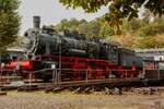 55 3345 auf der Drehscheibe im Eisenbahnmuseum Bochum Dahlhausen, Oktober 2024.