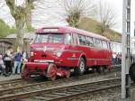 Der Schi-Stra Bus vor der Drehscheibe in Bochum Dahlhausen am 16.4.2011