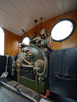 Führerstand der 1908 gebauten Dampflokomotive Hohenzollern 2329  Victor . (Eisenbahnmuseum Bochum, September 2018)