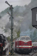 Die Diesellokomotive 118 770-7 Anfang Mai 2017 im Eisenbahnmuseum Bochum.