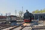 74 1192 auf der Drehscheibe des Eisenbahnmuseums Bochum-Dahlhausen (15.04.2022)