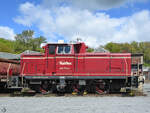 Die Rangierlokomotive 260 770-3 von Railflex wurde 1960 bei Henschel gebaut und als V 60 770 an die Deutsche Bundesbahn ausgeliefert.