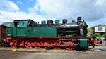 Die schwere Zechendampflokomotive Hibernia 41-E wurde 1942 als  Typ Bochum  von Henschel gebaut. (Eisenbahnmuseum Bochum-Dahlhausen, April 2024)