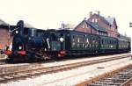 Walsum 5 (heute mit Tender unter dem Namen  Speyerbach  unterwegs) mit dem Museumszug des Arbeitskreises Bochum-Dahlhausen der DGEG zu Gast auf den Gleisen der Westflischen Landeseisenbahn nachdem