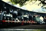 Fahrzeugparade im Eisenbahnmuseum Bochum-Dahlhausen Mitte der 1970er Jahre.