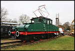 Eisenbahnmuseum Gramzow am 7.12.2024: Auch diese E-Lok mit der Bezeichnung L 22 gehört zum Museumsbestand.