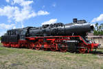 Die Dampflokomotive 50 3626-4 steht im Eisenbahnmuseum Weimar.