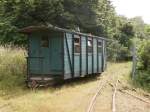 Auf einem Abstellgleis steht ein Museumswagen im Feldbahnmuseum Oekoven.

Oekoven 01.06.2014