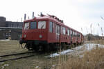 Die Frontansicht des 426 002 in Grundieranstrich am 18.03.2006 in Peenemünde.