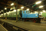 Deutz A4L 514 R , Werk-Nr 55177 vor einem n-Wagen der CFL im Rheinischen Industriebahnmuseum Köln während der langen Museumsnacht am 04.11.2017