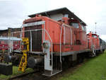 Auf dem Gelände des sächsischen Eisenbahnmuseums in Chemnitz-Hilbersdorf standen Ende September 2020 die Rangierlokomotiven 363 660-2 und 363 650-3.