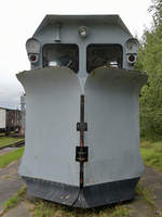 Ein Schneepflug der Bauart Meiningen (80 50 979 3203-6) war Ende September 2020 auf dem Gelände des sächsischen Eisenbahnmuseums in Chemnitz-Hilbersdorf ausgestellt.