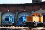 Eine kleine Ragierlokpaarade im Eisenbahnmuseum Chemnitz-Hilbersdorf.