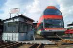 670 002(Alma) auf der Drehscheibe im BW Chemnitz-Hilbersdorf.