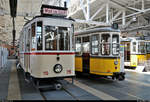 Triebwagen  SSF 15 , Baujahr 1926 und links im Bild, der ehemaligen Städtischen Straßenbahn Feuerbach (SSF), und Beiwagen SSB 1511 (Bo), Baujahr 1954, der Stuttgarter Straßenbahnen AG