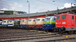 Lokparade - u.a. die Lokomotiven 103 226-7, 103 220-0 und E03 001 beim Lokschuppenfest am 25.08.2018 in Siegen.