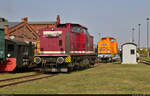 Herbstlokfest im Lokschuppen Staßfurt    Auch 298 135-5 (201 135-1 | 110 135-1 | DR V 100 135) hat den Weg aus Aschersleben in die Bodestadt gefunden.