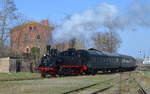 Dampflok 91 134 Leipziger Dampf KulTour (Eisenbahnfreunde Wismar e.V.) im Traditionsbahnbetriebswerk Staßfurt 30.03.2019