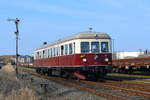 301 035-1 VT DTW 01 der Cargo Logistik Rail Service GmbH führte Pendelfahrten durch Traditionsbahnbetriebswerk Staßfurt - Staßfurt Bahnhof 30.03.2019