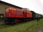 265 103-2 der AVL stand am 11.05.14 beim kleinbahnjubiläum im bhf bleckede