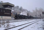 Ein Elefant kehrt heim – Überführung von C 5/6 2978 (SBB Historic) in die Schweiz - Tag 2: Wieder Schneetreiben! Die beiden rüstigen Seniorinnen, S 3/6 3673 & C 5/6 2978,