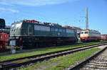 Impressionen von den Rieser Dampftagen im Bayerischen Eisenbahnmuseum: 151 001-5 präsentiert sich in klassischem Chromoxid Grün dem Publikum.