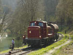 24.04.2010, Im Wiesenttal: Die UEF veranstalteten eine Sonderfahrt mit der 01 1066 von Wiesbaden nach Ebermannstadt.