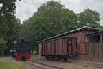 Lok  Plettenberg  des Deutschen Eisenbahnvereins bei einer Rangiervorführung am Bahnhof Heiligenberg (06.07.2024)