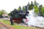 Im Endbahnhof Asendorf wird umgespannt.